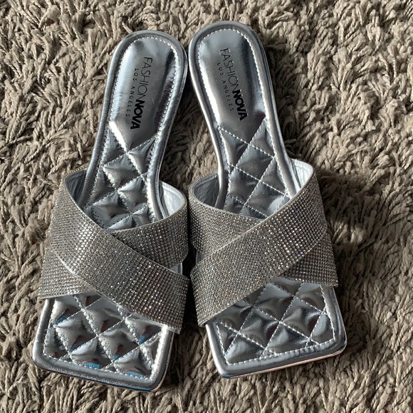 FashionNova | rhinestone sandals - Picture 5 of 7